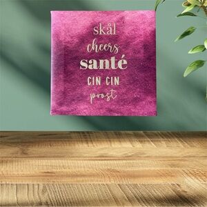 $5 Add-On 🆕Canvas “Cheers” Art Print in Burgundy